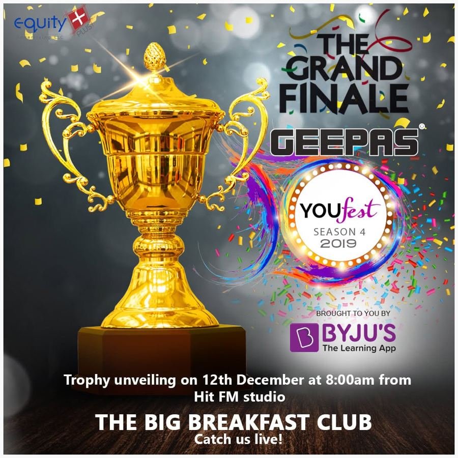 Geepas YouFest Season 4 grand finale poster with the trophy