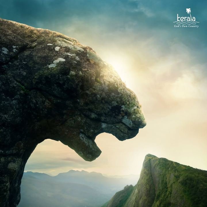 Simhapara rock styled as the Black Panther statue